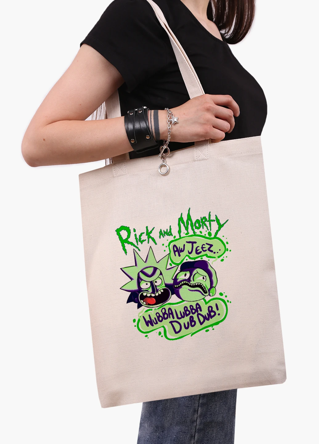 Еко сумка шоппер біла Рік Санчез Рік і Морті (Rick Sanchez Rick and Morty) (9227-2937-WT-1) 41*35 см MobiPrint (228156159)