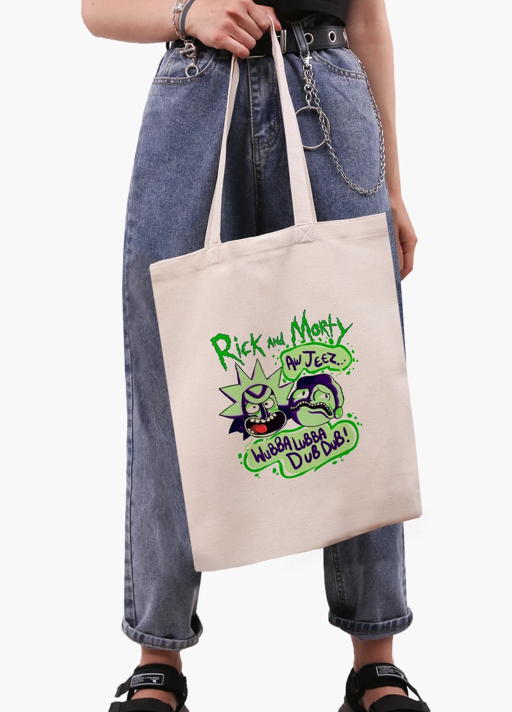 Еко сумка шоппер біла Рік Санчез Рік і Морті (Rick Sanchez Rick and Morty) (9227-2937-WT-1) 41*35 см MobiPrint (228156159)