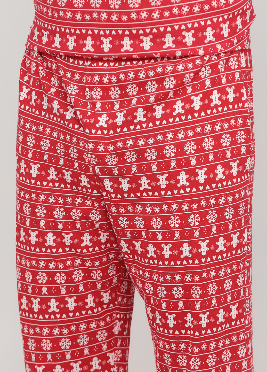 Піжама (лонгслів, штани) Livergy лонгслив + брюки новорічна червона домашня трикотаж, бавовна