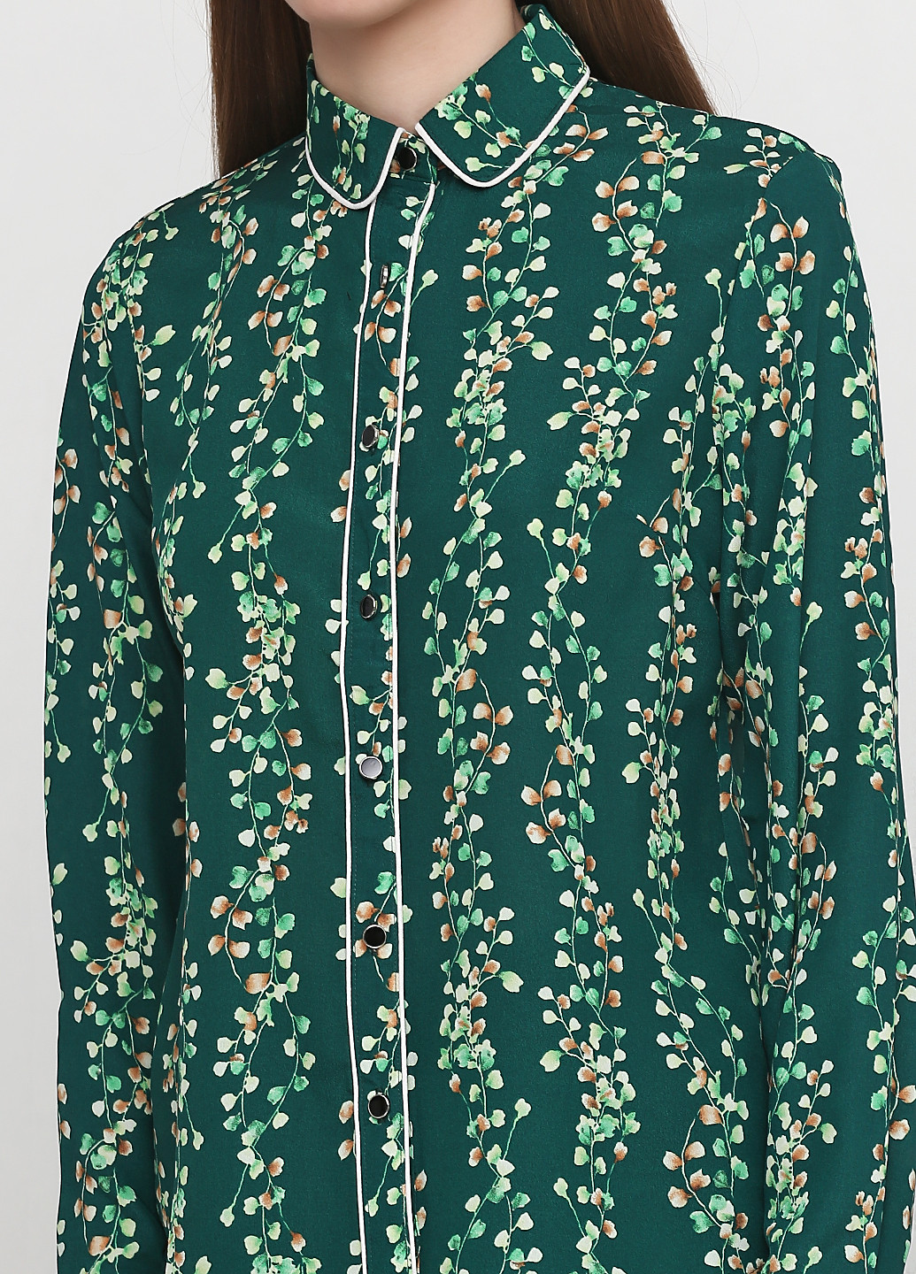 Зеленая кэжуал рубашка с цветами Bachelorette