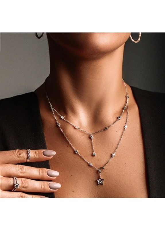 Серебряное колье с камнями Swarovski Алия UMAX (240128545)