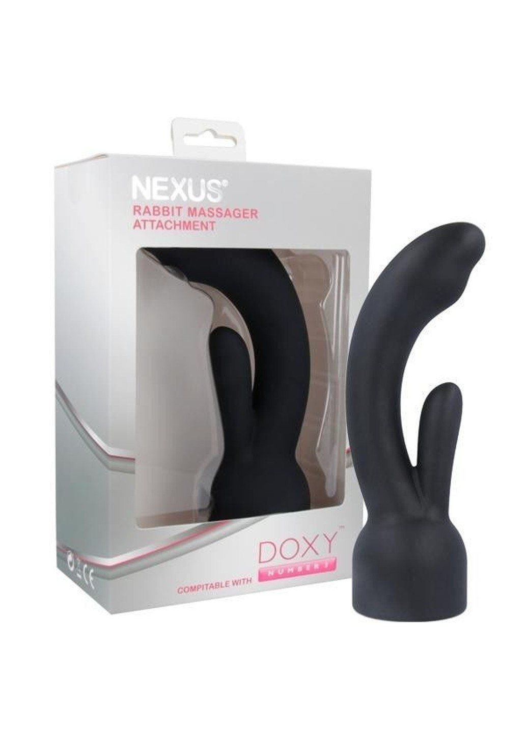 Насадка для вібромасажера Doxy Number 3 - Rabbit Massager у вигляді вібратора-кролика Nexus (254734291)