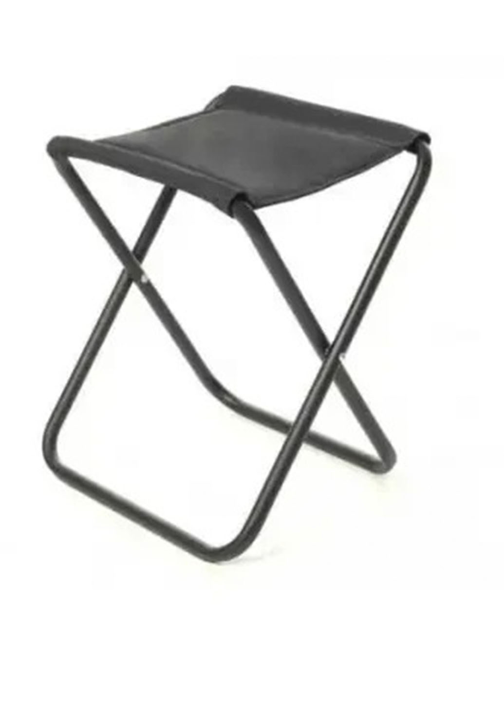 Розкладний стілець без спинки для пікніка HSM50105 Табурет туристичний Стілець для риболовлі Маленький XO чорний
