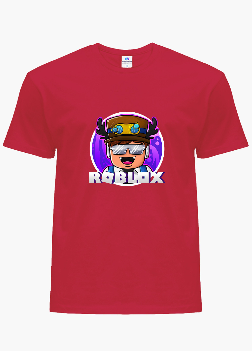 Красная демисезонная футболка детская роблокс (roblox)(9224-1218) MobiPrint