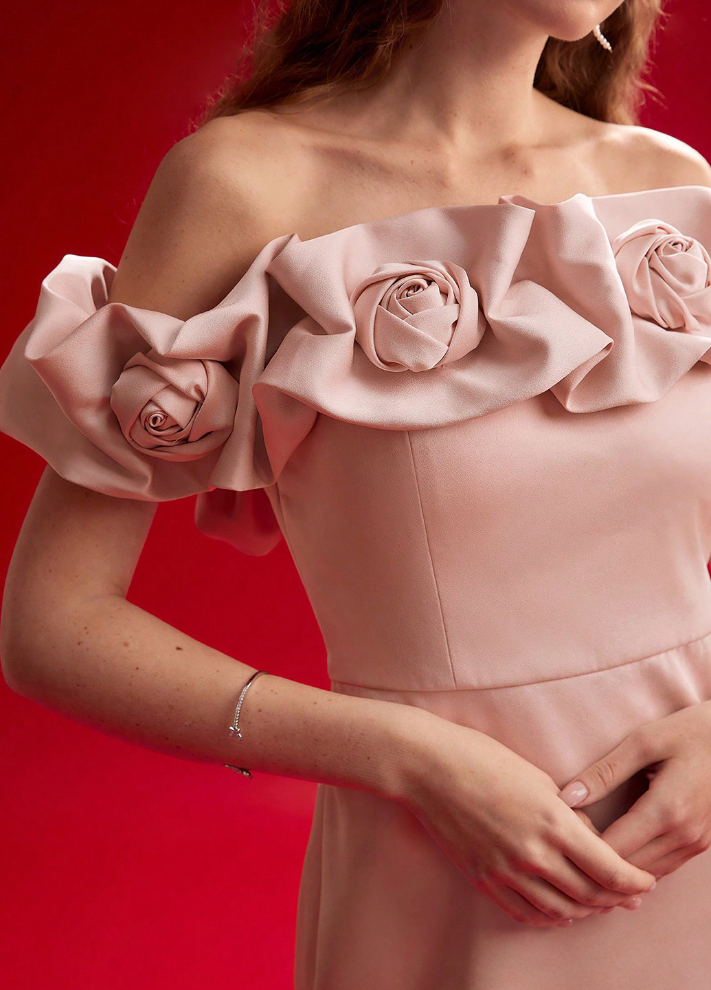 Рожева святковий, вечірня сукня футляр SHEIN однотонна