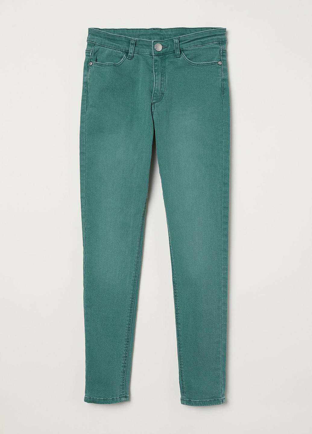 Зеленые кэжуал демисезонные зауженные брюки H&M