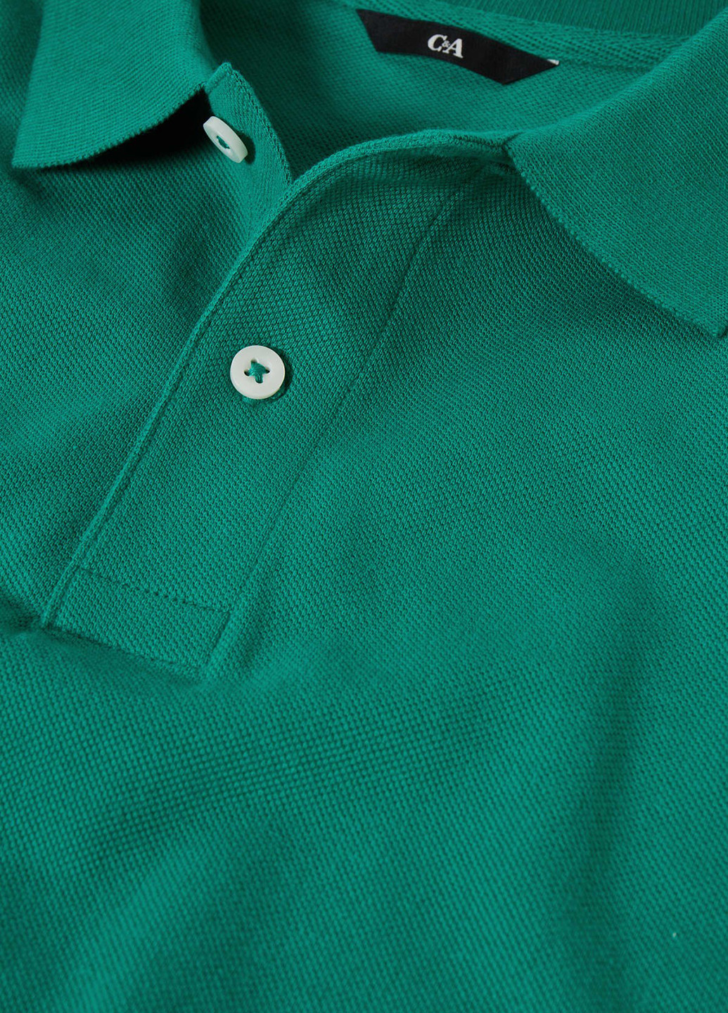Зеленая футболка-поло для мужчин C&A однотонная