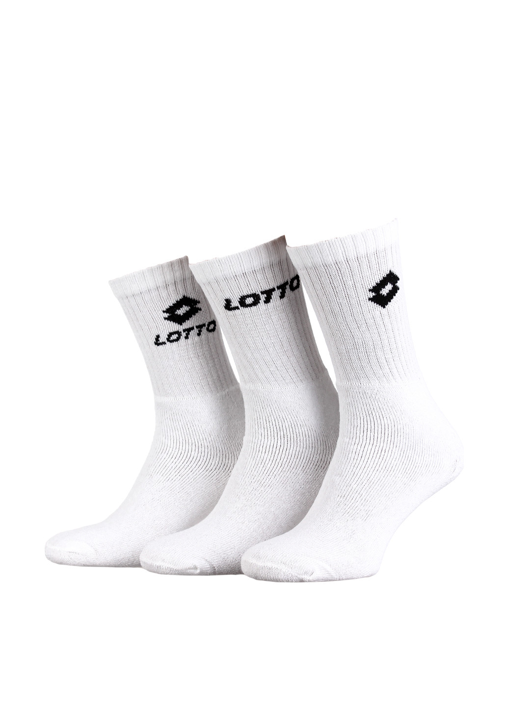 Носки (3 пары) Lotto с уплотненным носком логотипы белые спортивные