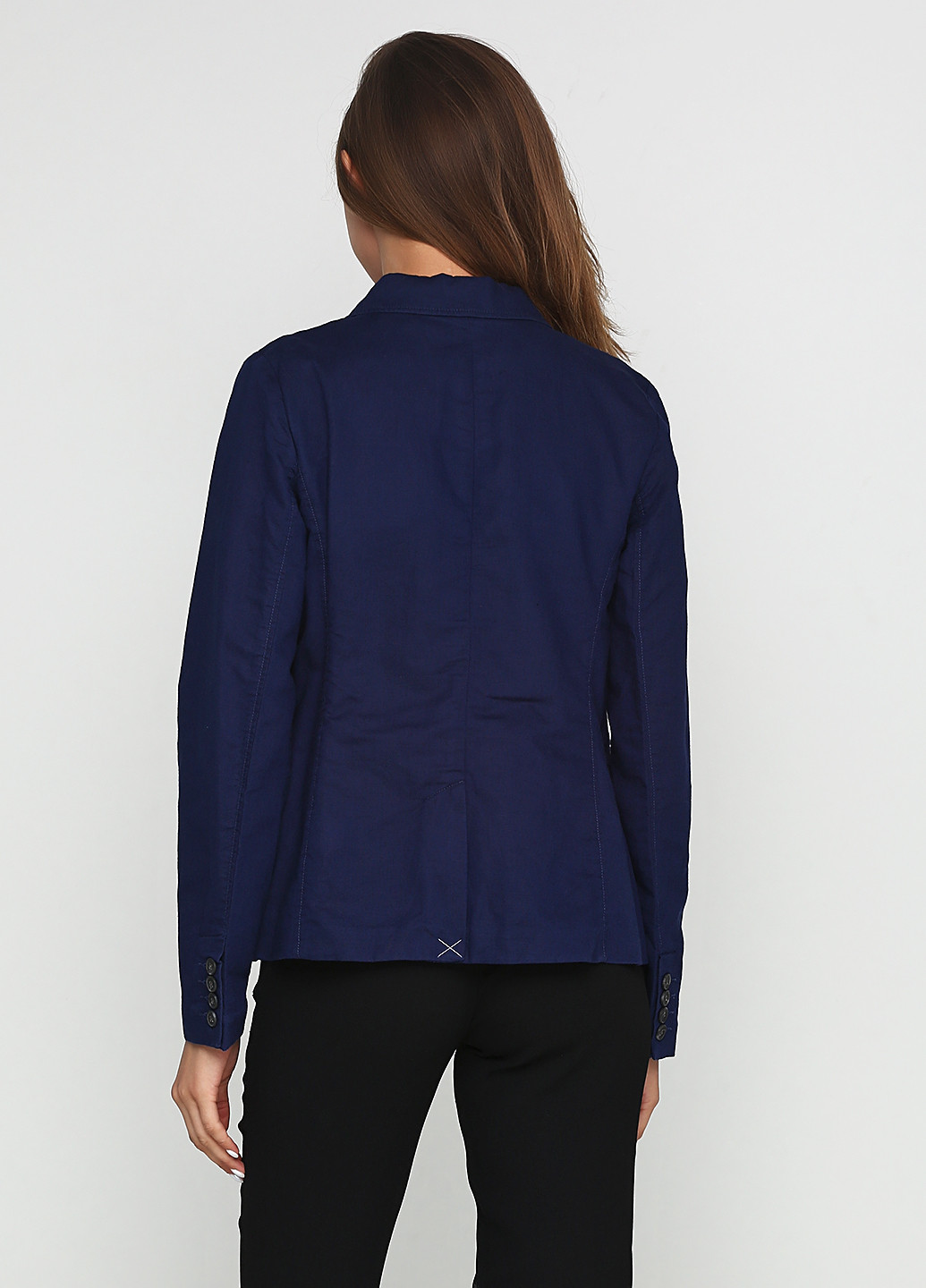 Темно-синий женский жакет LANDSEND однотонный - демисезонный