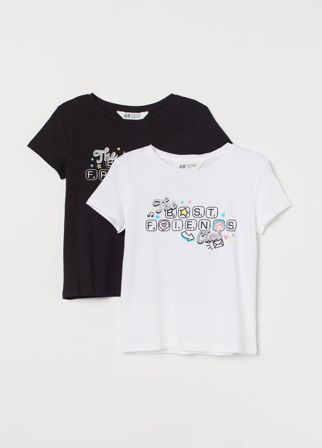 Чорно-біла літня футболка H&M