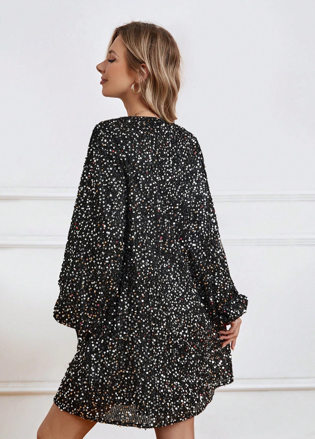 Черное коктейльное платье для беременных а-силуэт SHEIN американский флаг