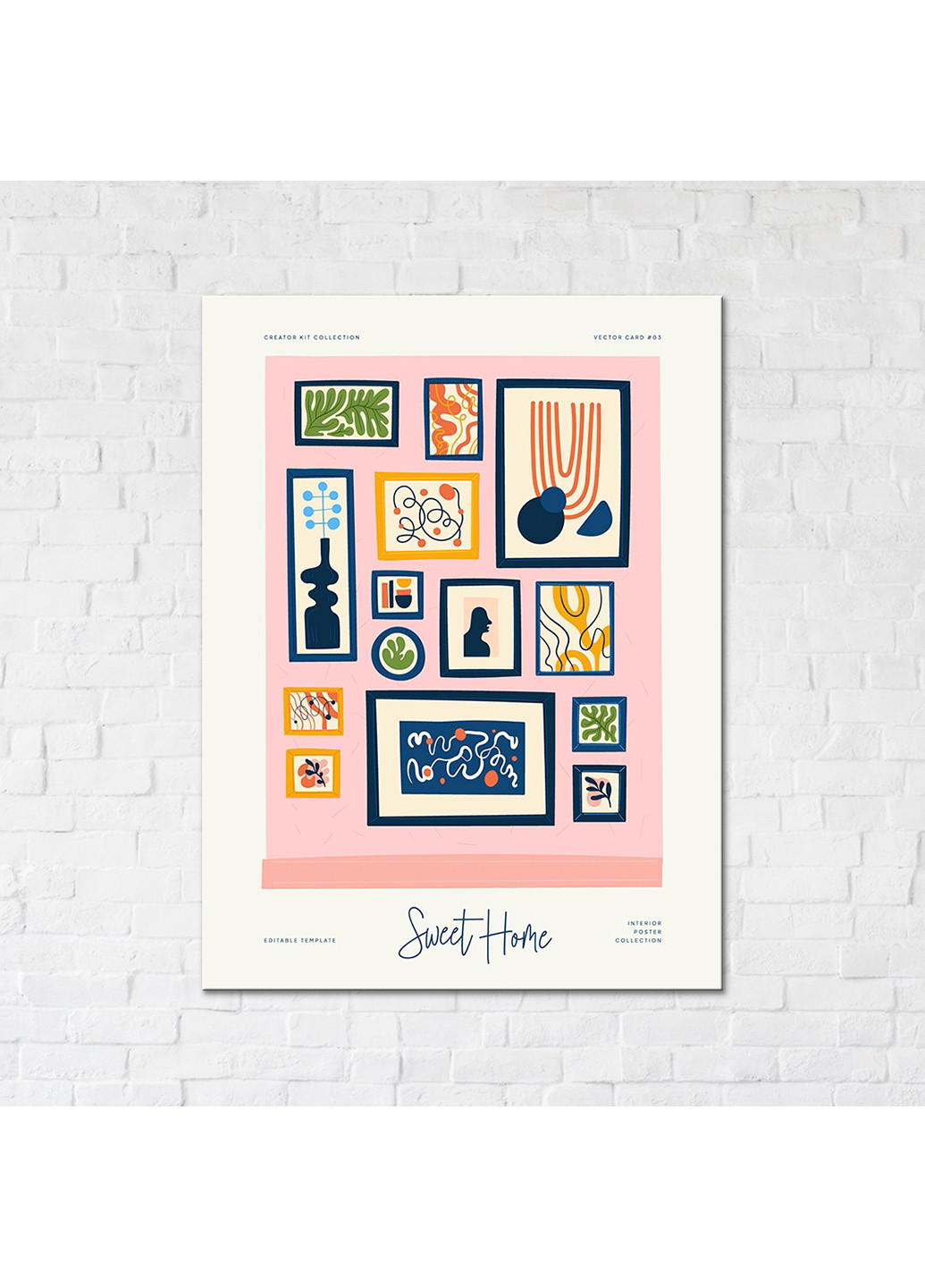 Картина-постер домашня галерея 30х40 см Brushme (254643302)