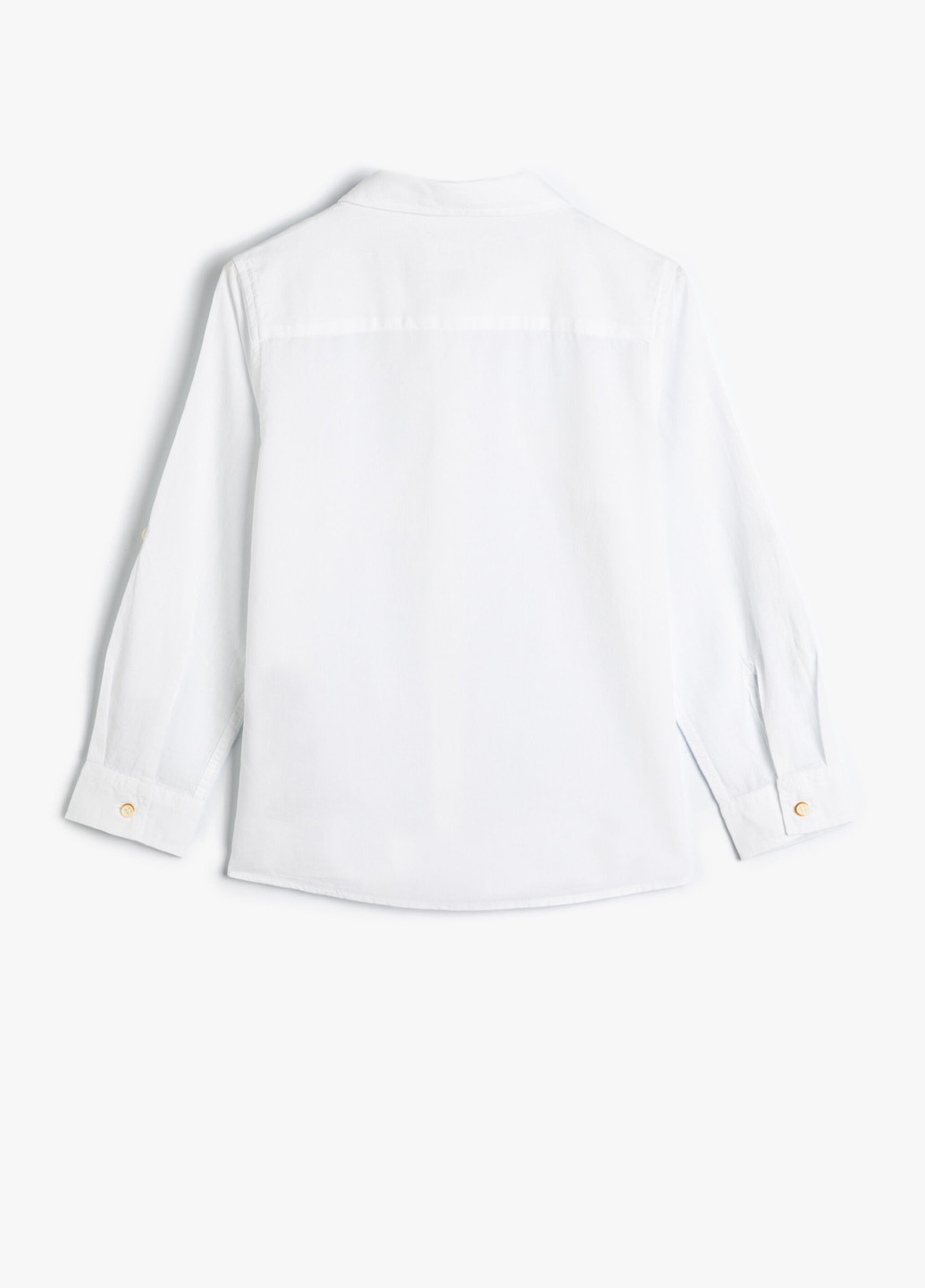 Белая кэжуал рубашка однотонная KOTON