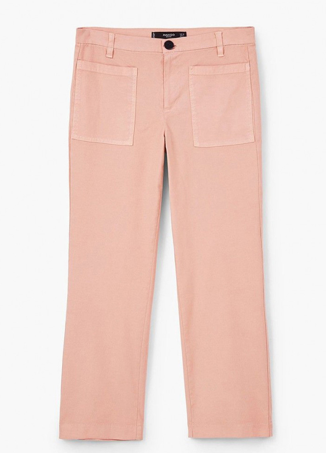 Розовые кэжуал летние прямые брюки Mango