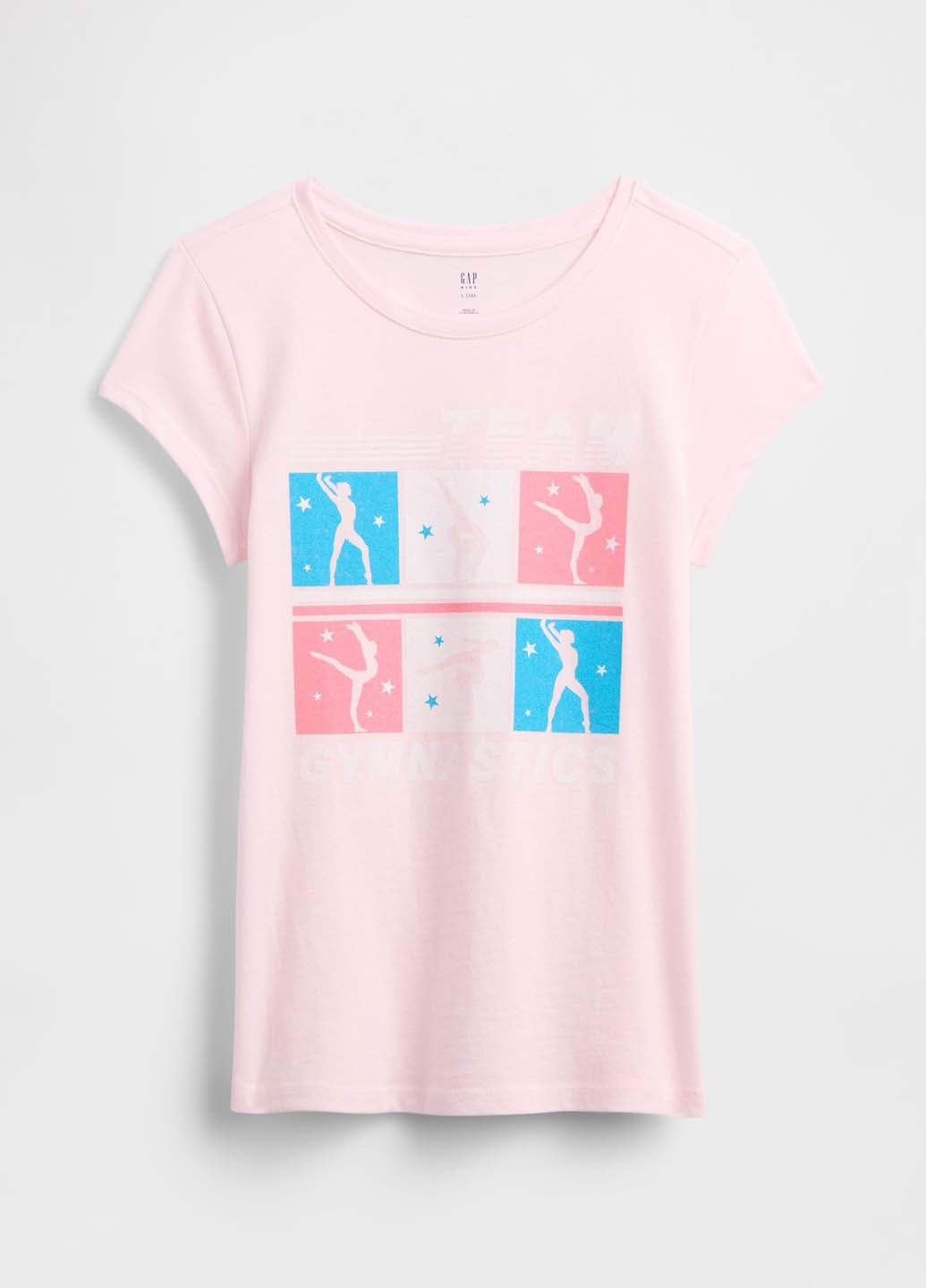 Розовая летняя футболка Gap