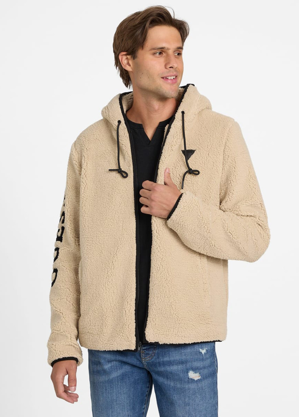 Бежева демісезонна куртка Guess