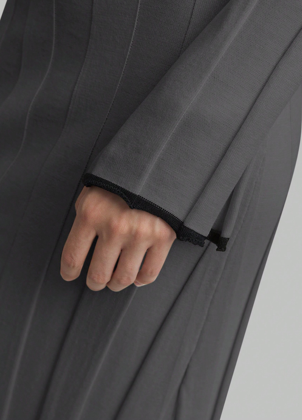 Темно-серое кэжуал платье платье-свитер SHEIN однотонное