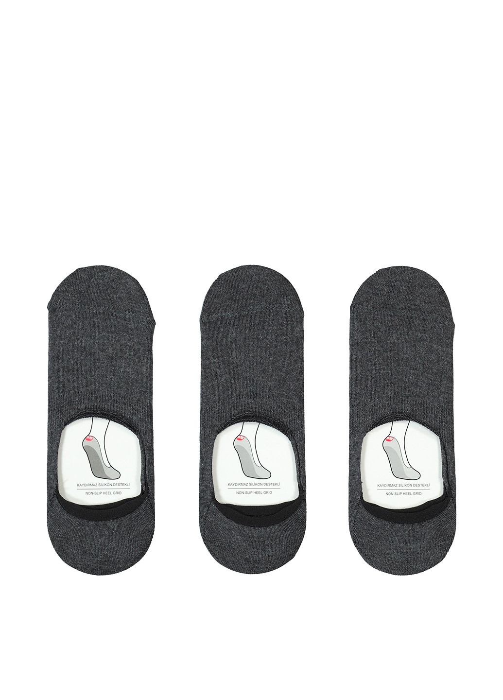 Чёрные носки (3 пары) UNITED4 однотонные (329148632)