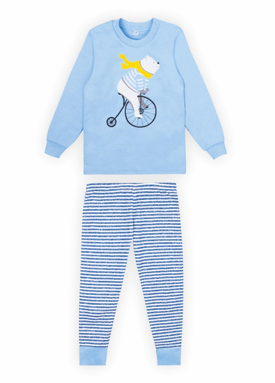 Голубая всесезон детская пижама для мальчика pmg-21-3 Габби