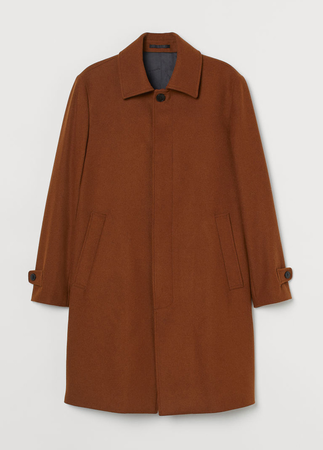 Коричневое демисезонное Пальто однобортное H&M