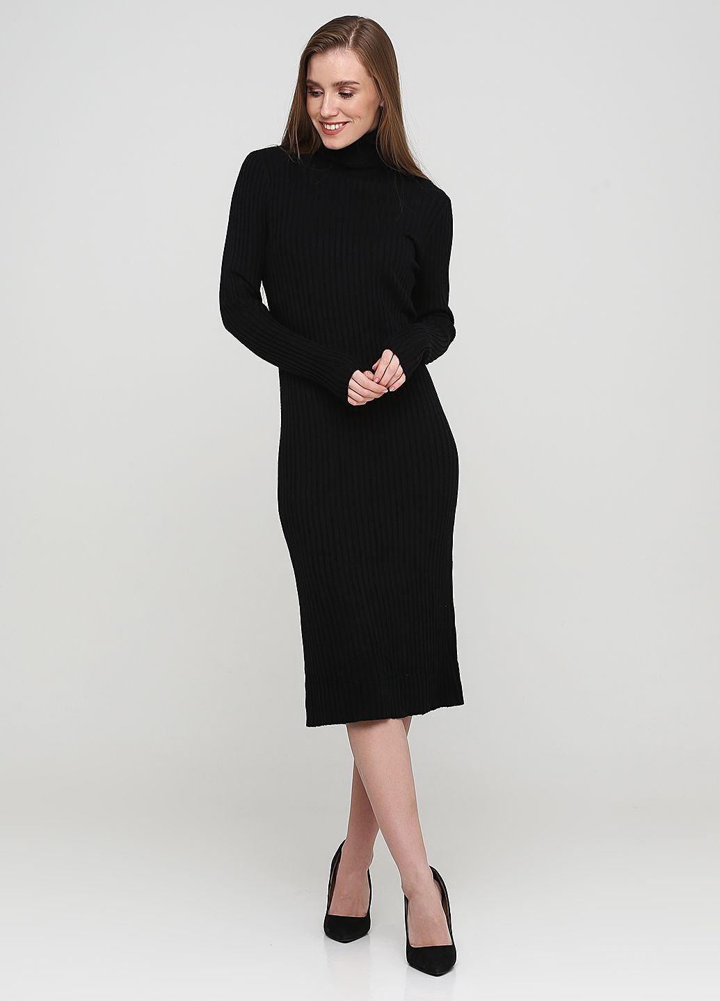 Черное кэжуал платье Moni&co однотонное