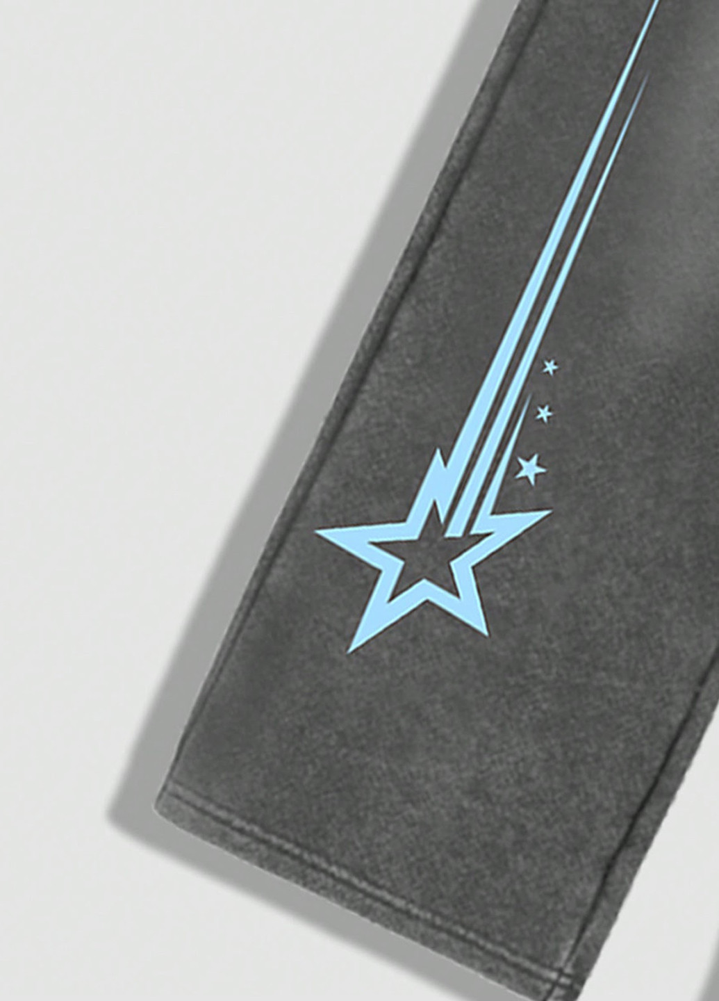 Темно-серые спортивные демисезонные прямые брюки SHEIN