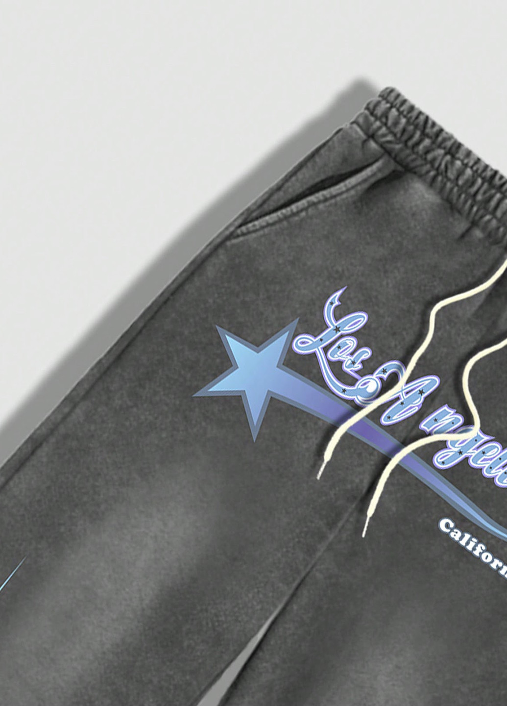 Темно-серые спортивные демисезонные прямые брюки SHEIN