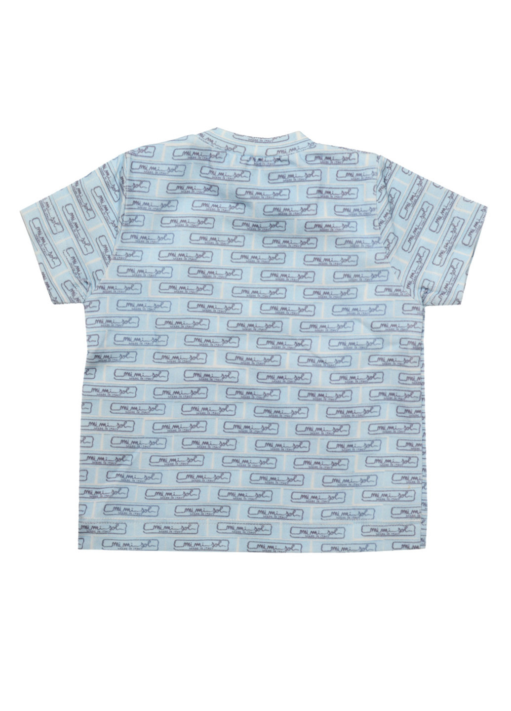 Голубая летняя футболка с коротким рукавом MIMISOL