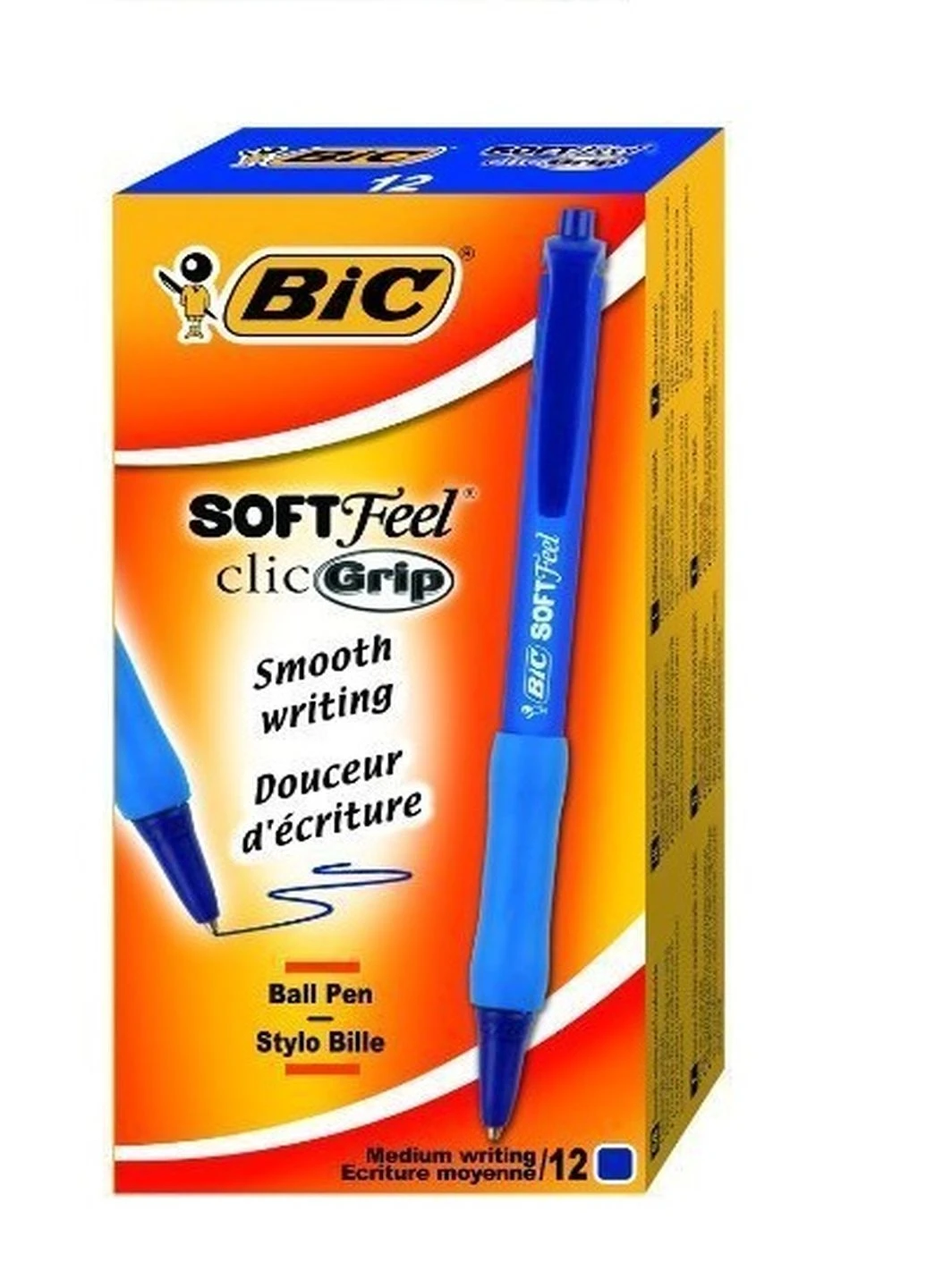 Набір кулькових ручок Soft Feel Clic Grip Синій Bic (230988573)