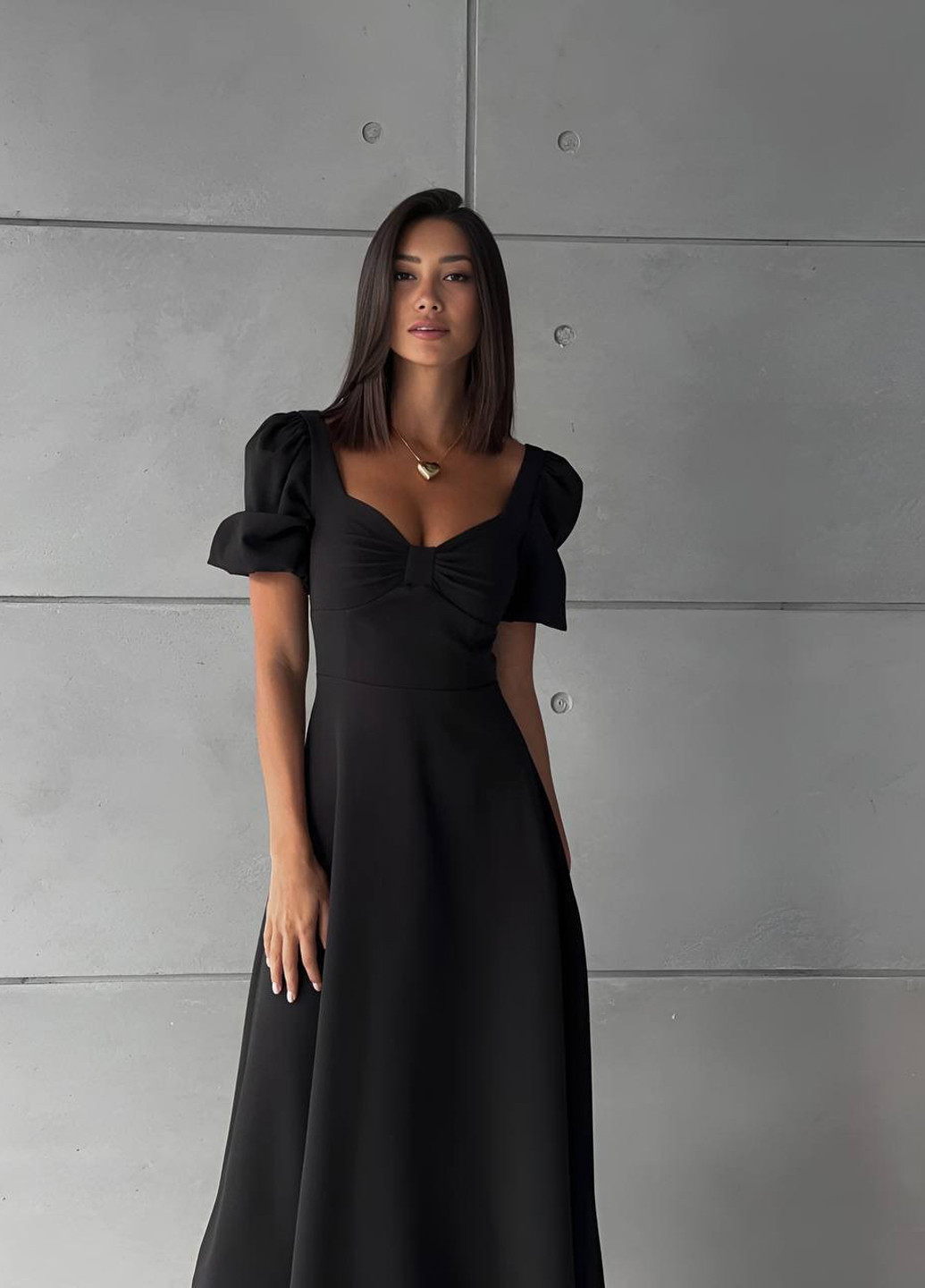 Чорна кежуал сукня No Brand однотонна