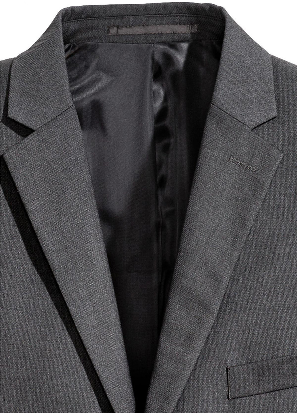 Піджак H&M однобортний перець з сілля сірий діловий костюмна, поліестер