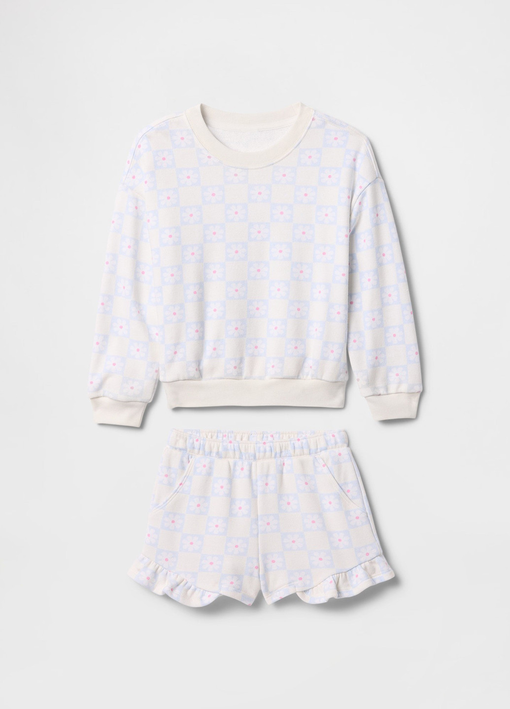 Комбінований демісезонний костюм (світшот, шорти) з шортами Gap