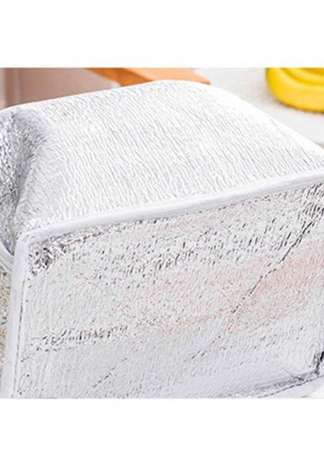 Ланч бег - термосумка для їжі з собою на замку Пляшка молока, сіра No Brand 402515 (252643995)