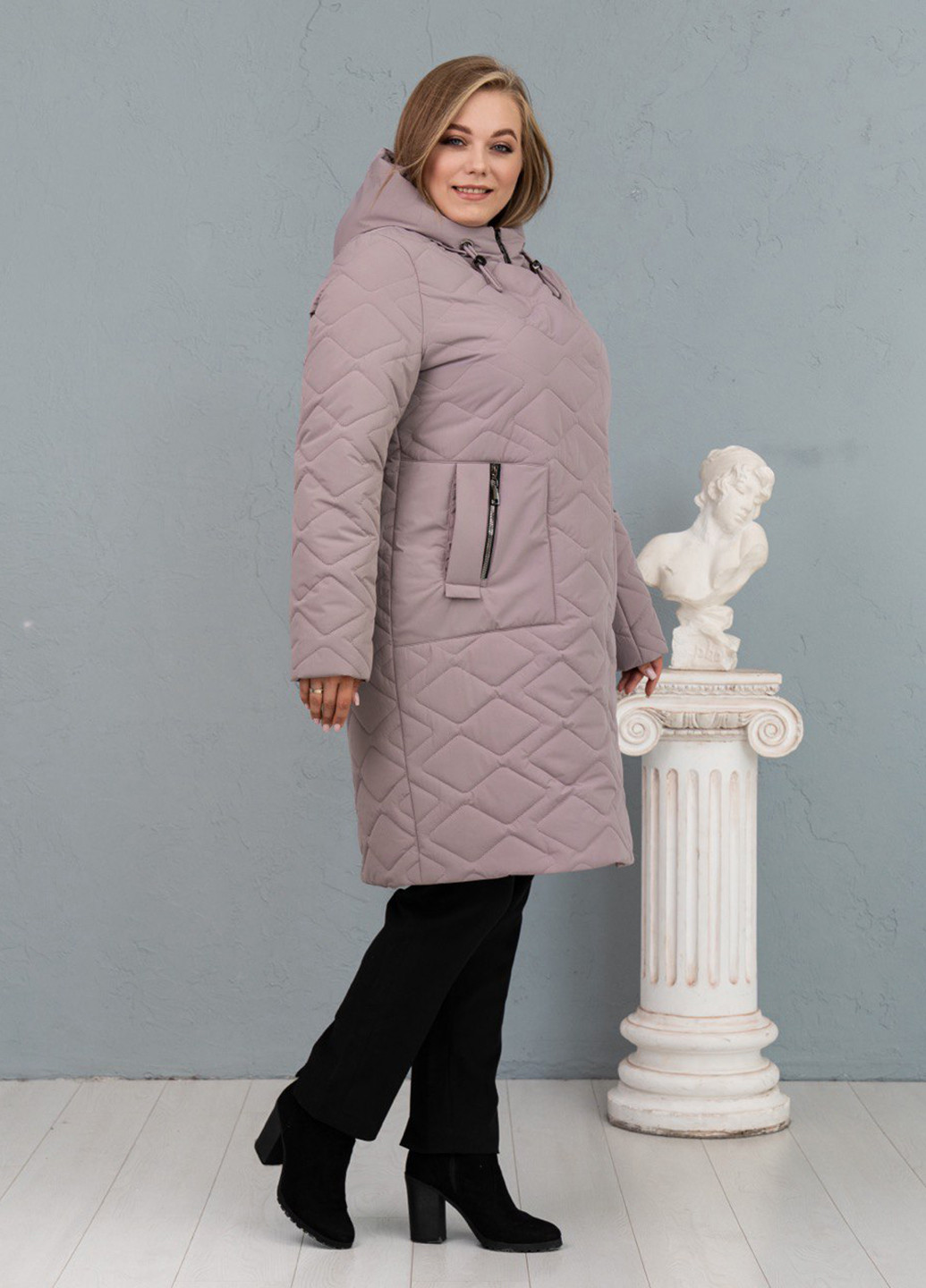 Пудрова демісезонна куртка Eva Classic