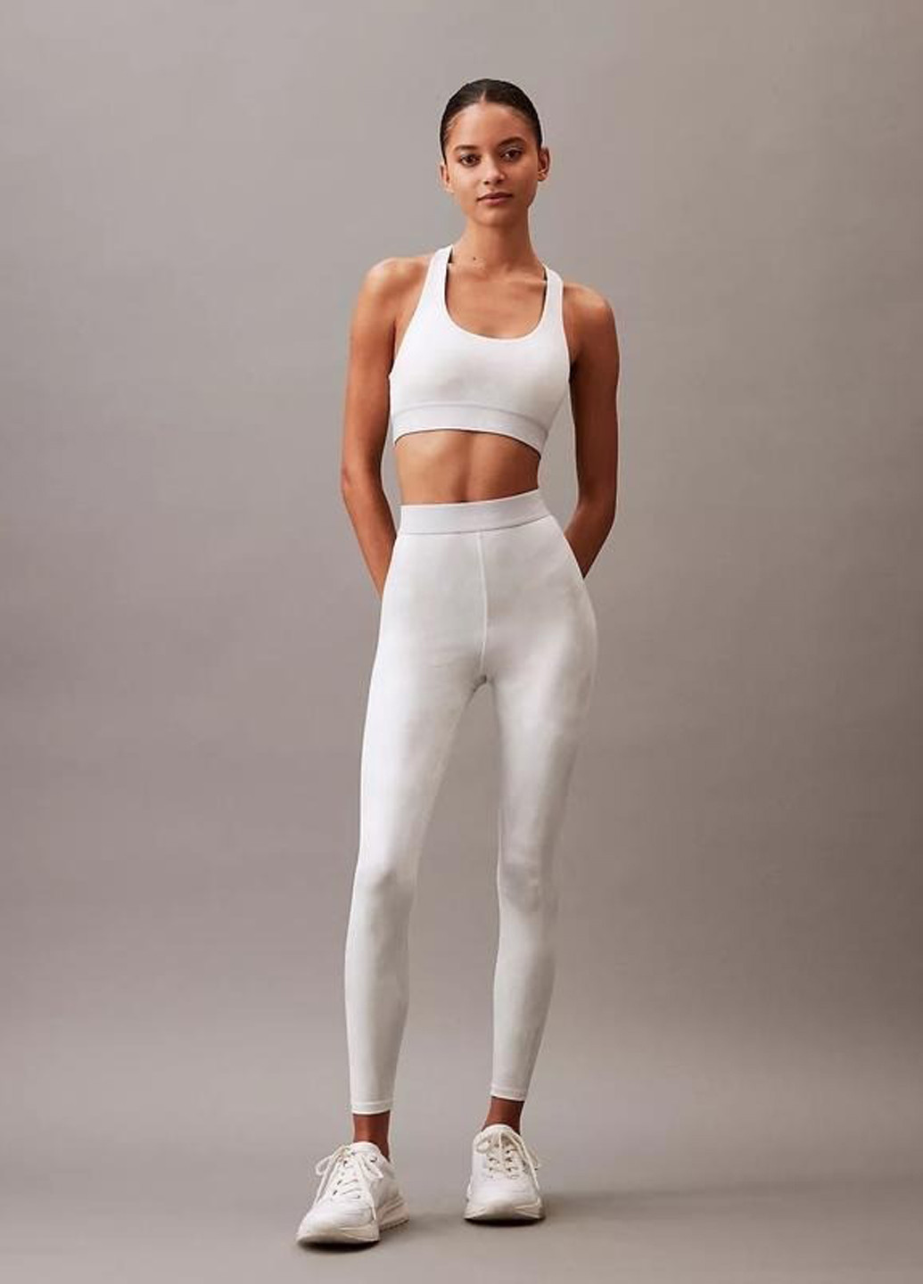Белые демисезонные леггинсы Calvin Klein