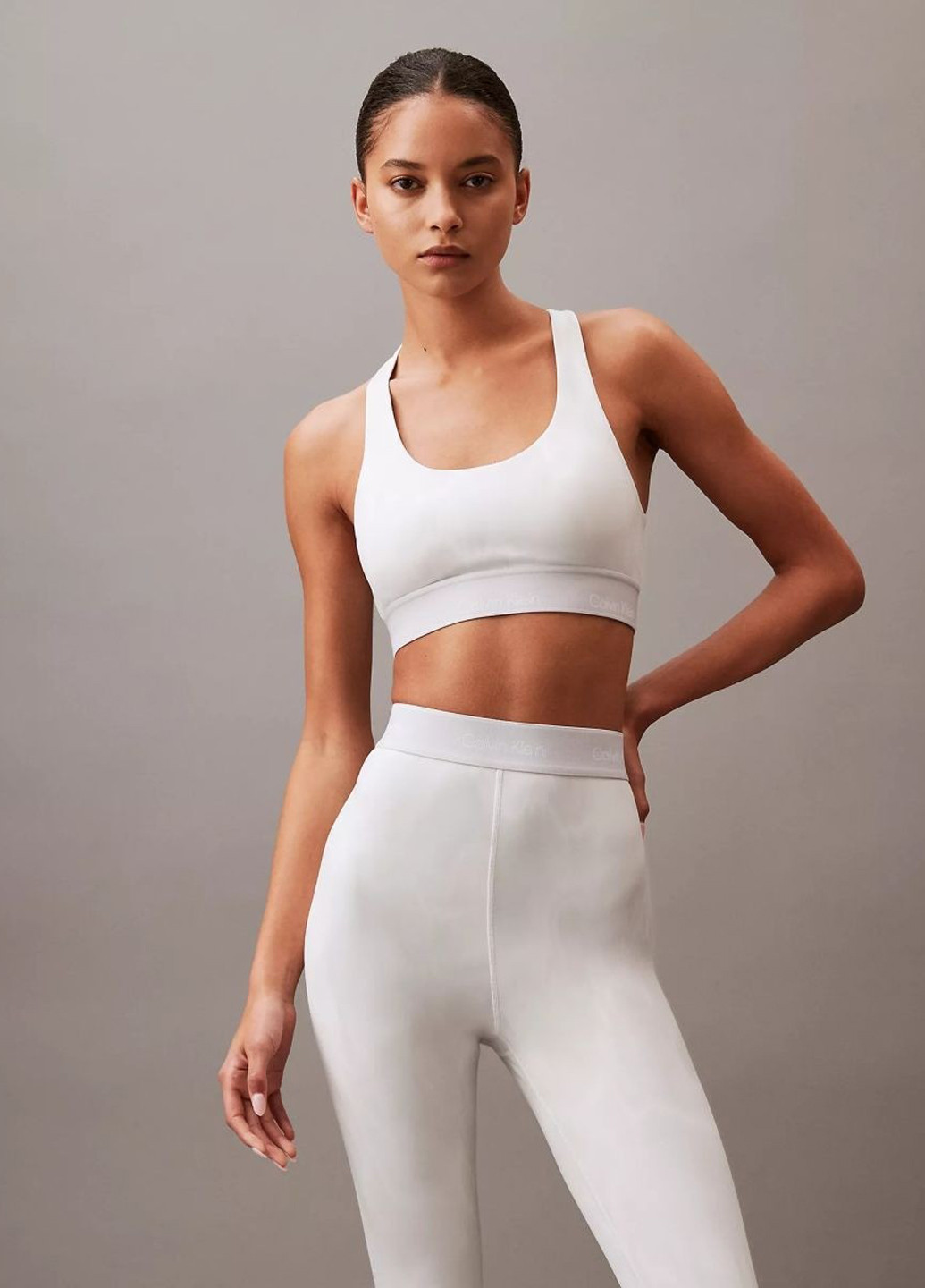 Белые демисезонные леггинсы Calvin Klein
