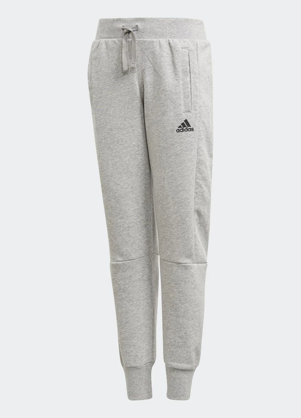 Светло-серые кэжуал демисезонные зауженные брюки adidas