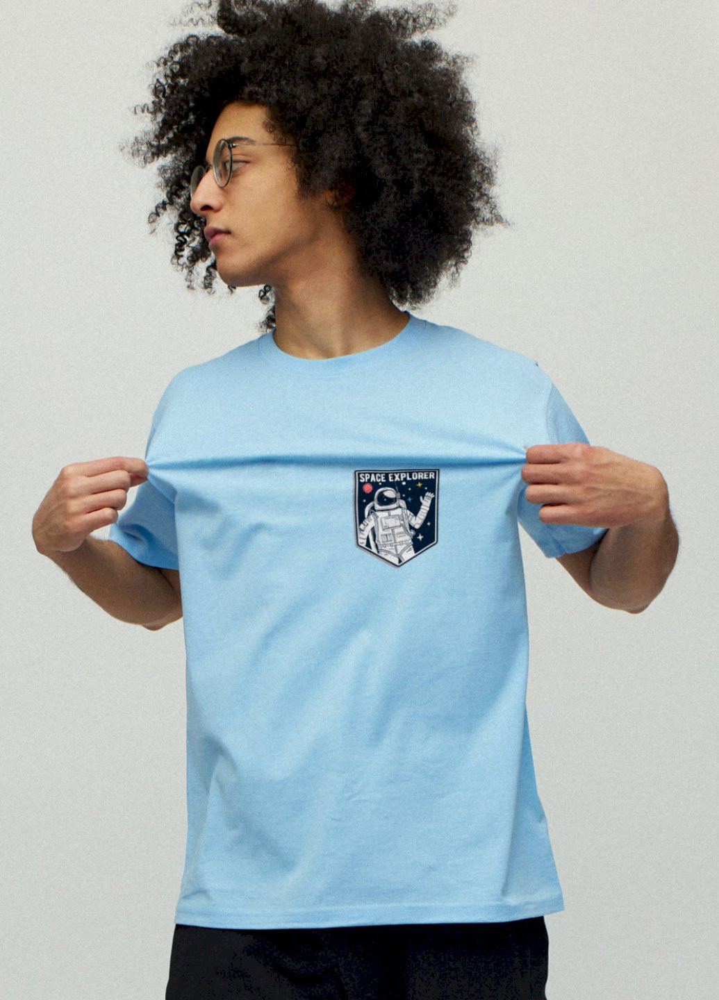 Голубая футболка мужская YAPPI