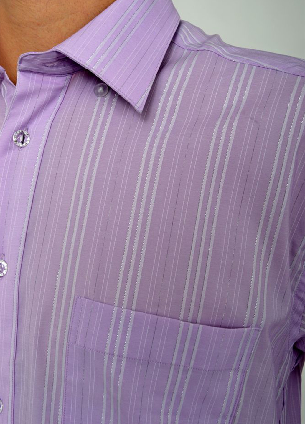 Фиолетовая кэжуал рубашка в полоску Ager с длинным рукавом