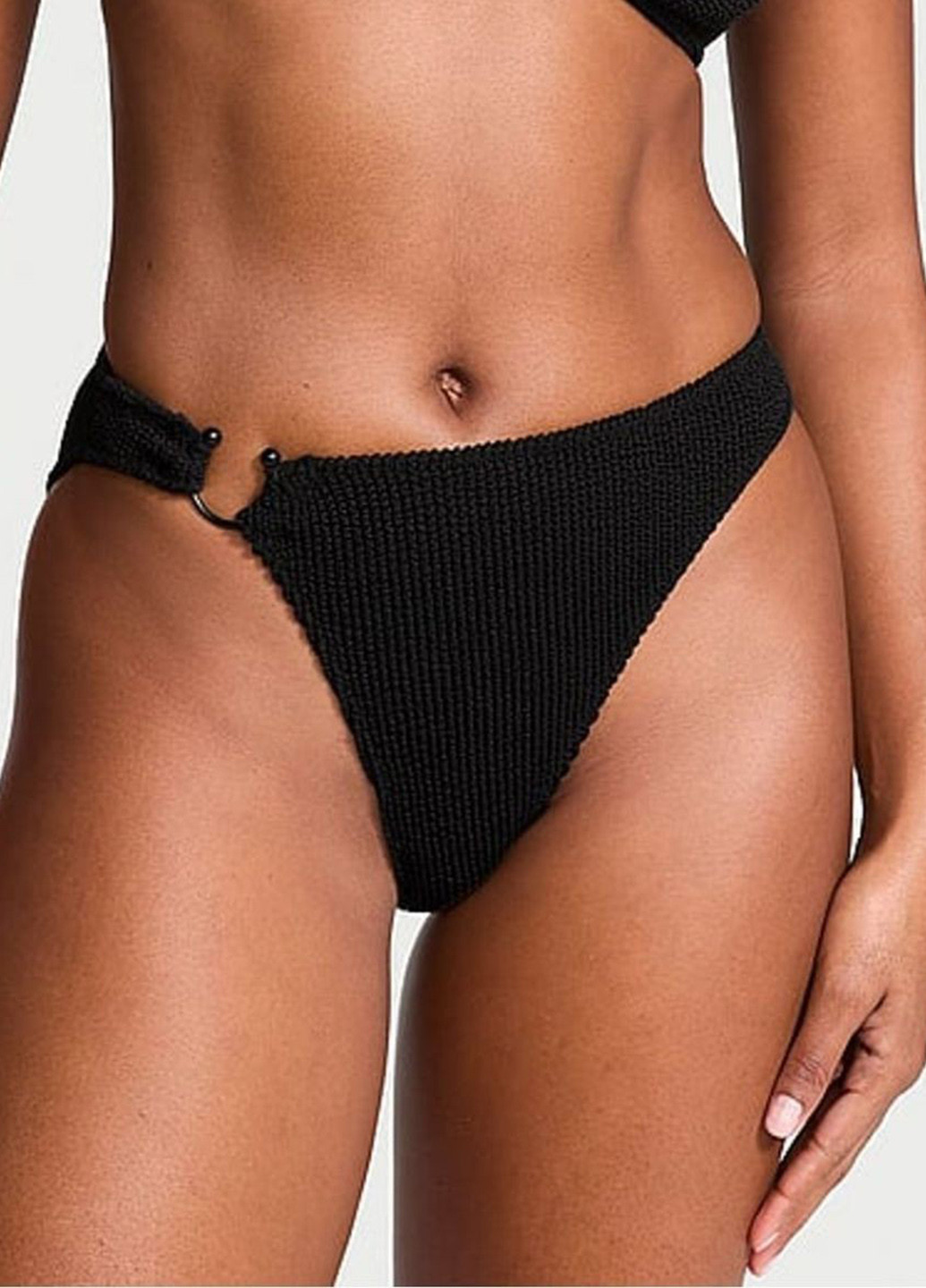 Черный летний купальник (топ, трусики) топ, раздельный Victoria's Secret