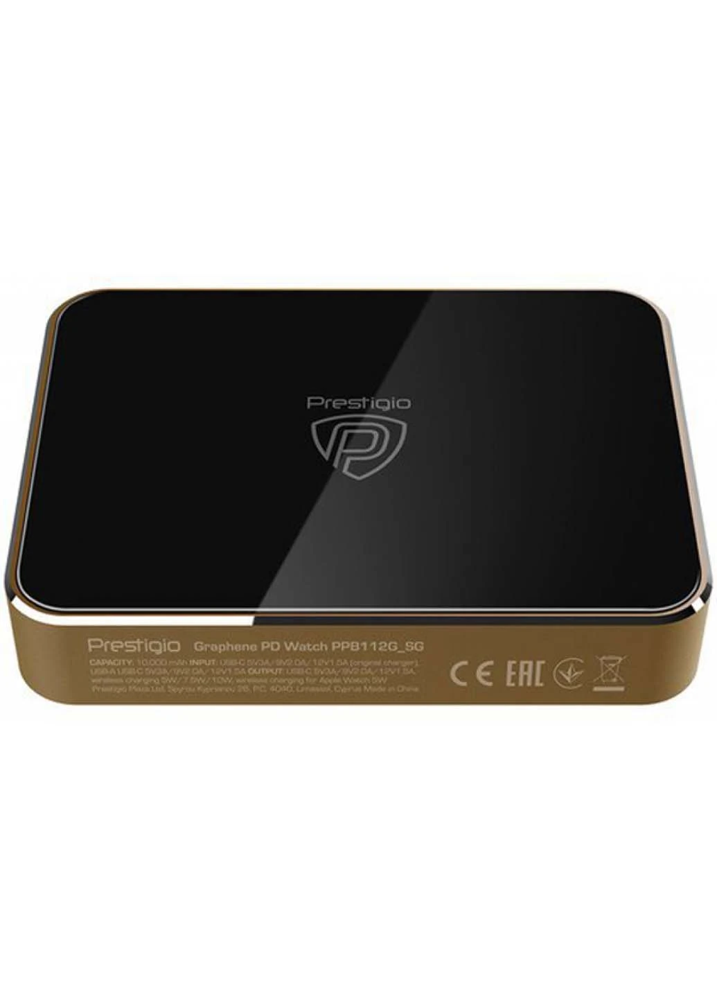 Батарея универсальная (Повербанк), 1*Type-C (PPB112G_SG) Prestigio Graphene PD Watch Edition, 10000 mAh, 2*USB3.0 QC (242982986)