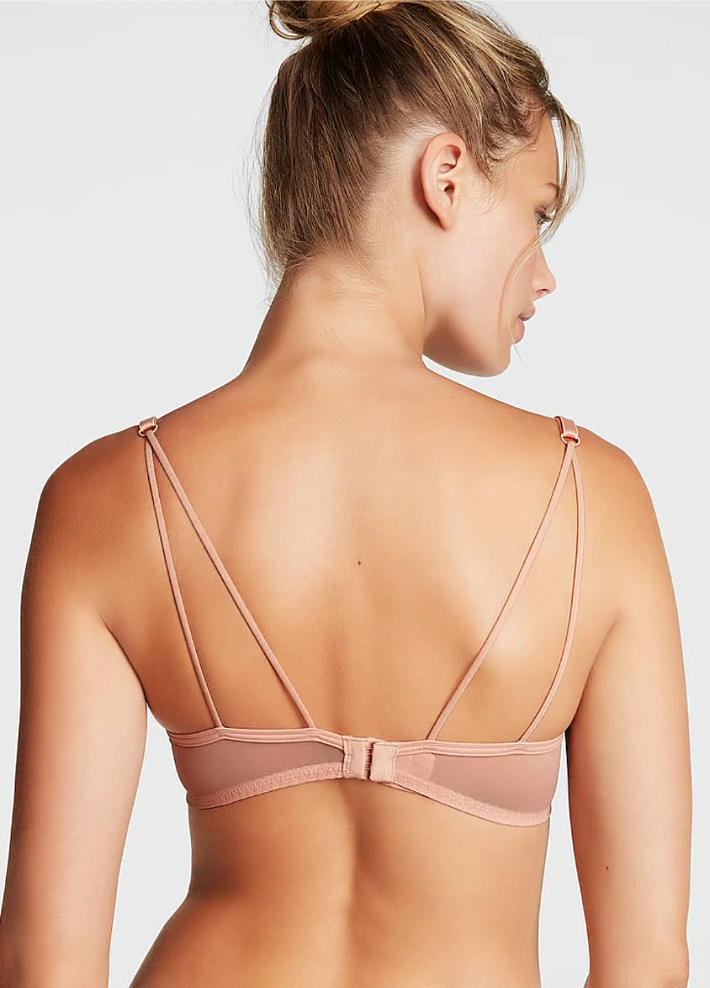 Бежевый бюстгальтер Victoria's Secret с косточками полиамид
