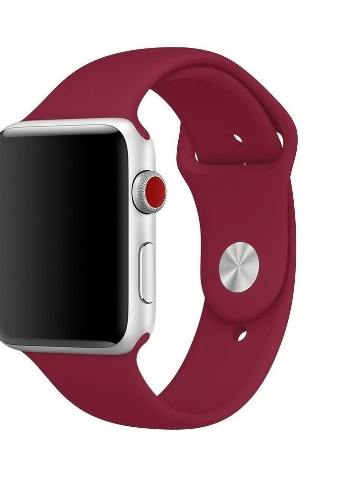 Ремінець Sport Band для Apple Watch 38 / 40mm силіконовий червоний спортивний Series 5 4 3 2 1 Rose Red ARM (222374693)