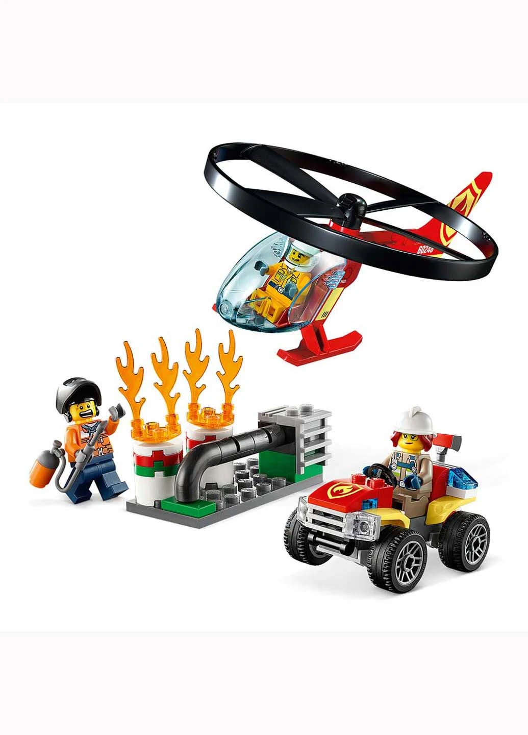 Конструктор Lego City Fire Пожарный спасательный вертолет 93 детали (207383222)