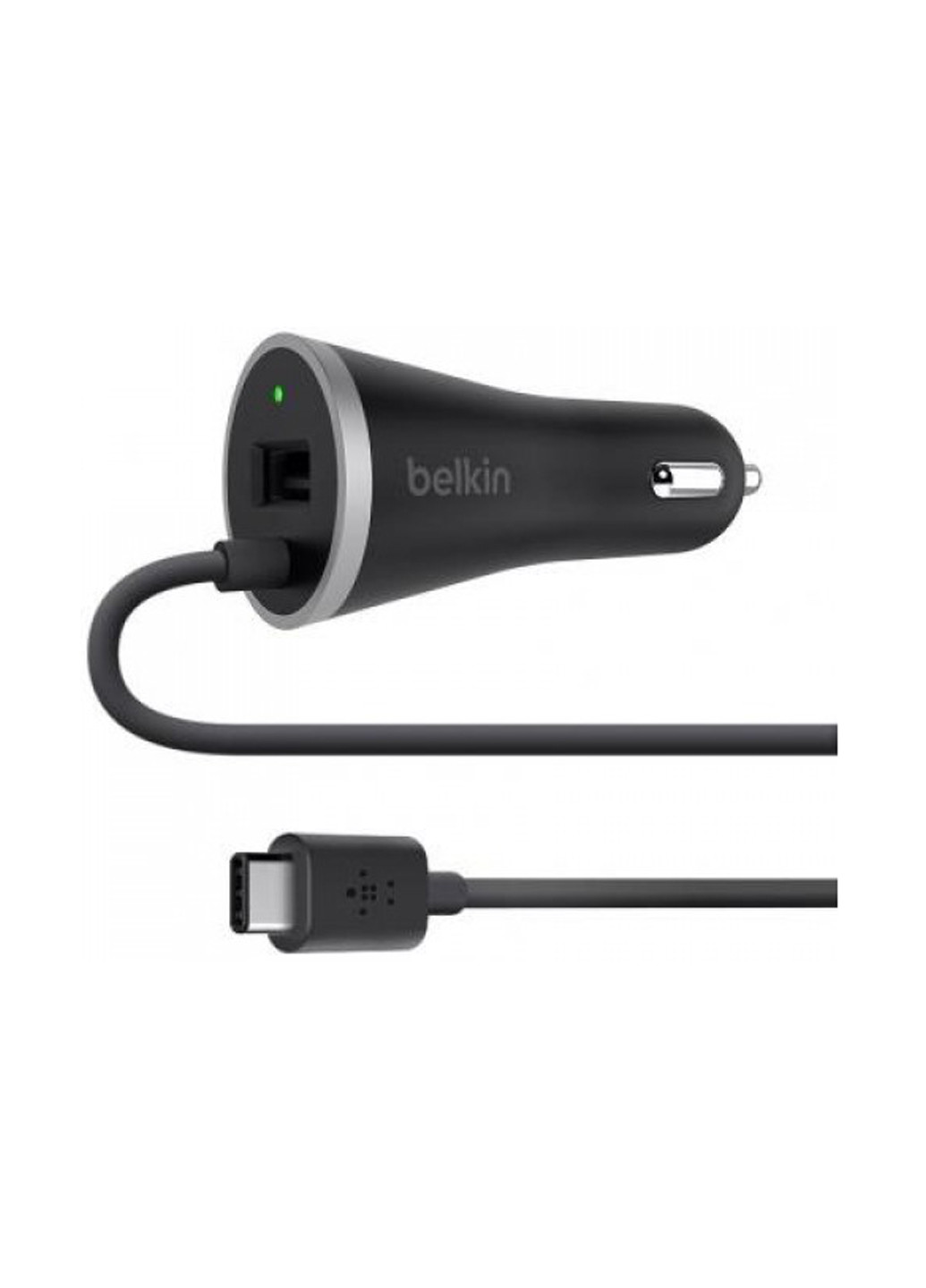 Автомобильное ЗУ Belkin boost^charg usb 3.0, 15w з кабелем type-c, 1.2м, black (f7u006bt04-blk) (137882464)
