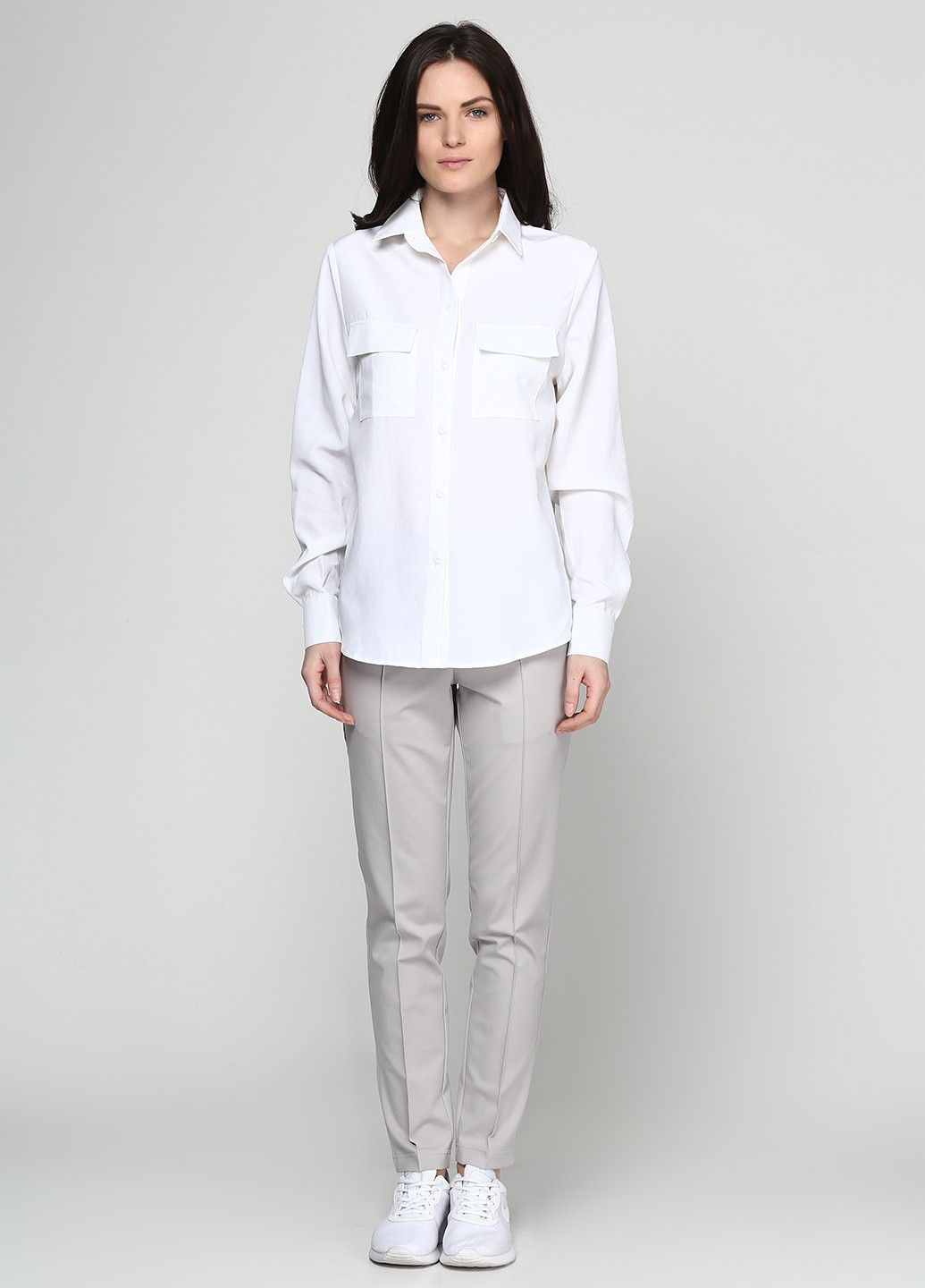 Белая демисезонная блуза Basic Story