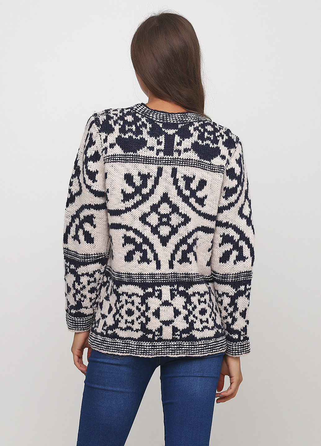 Комбинированный зимний джемпер пуловер Paul & Joe