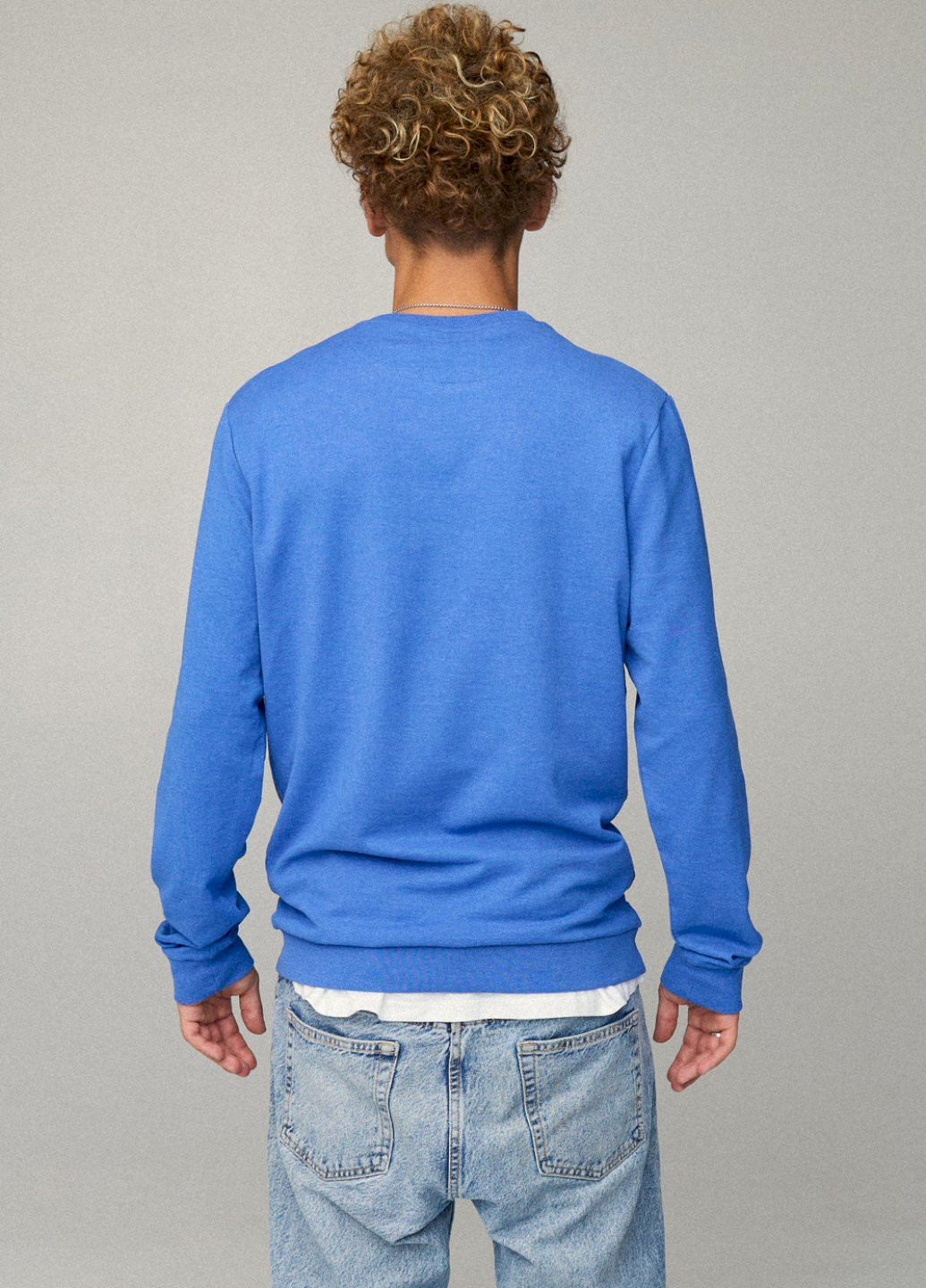Голубой свитшот мужской basic /no flis/ YAPPI (252385842)