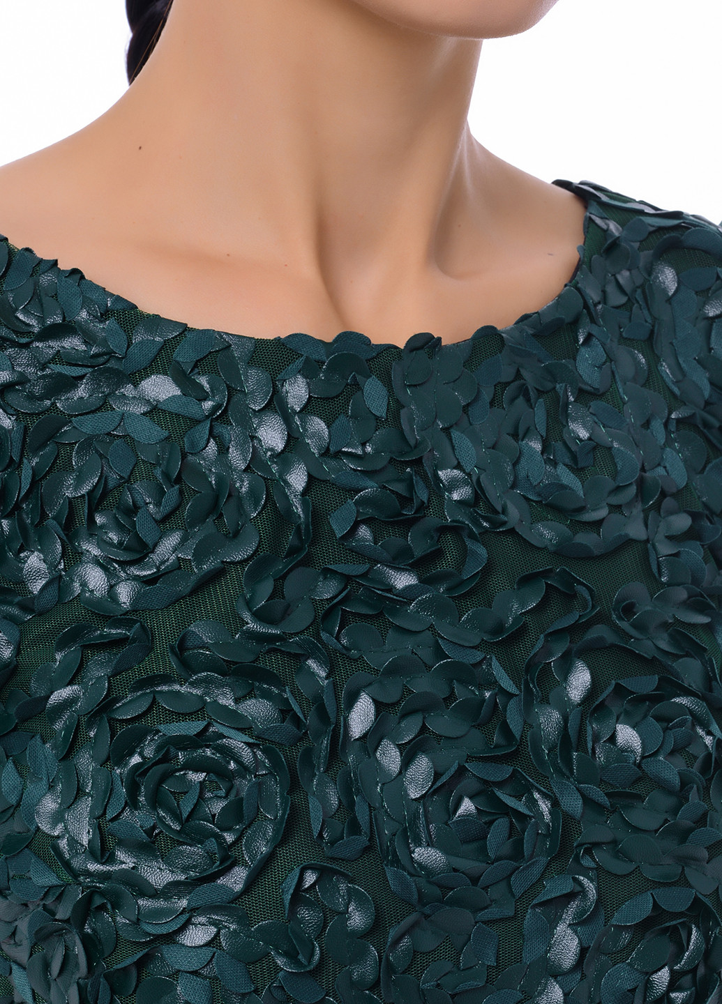 Зеленое коктейльное платье а-силуэт Iren Klairie однотонное