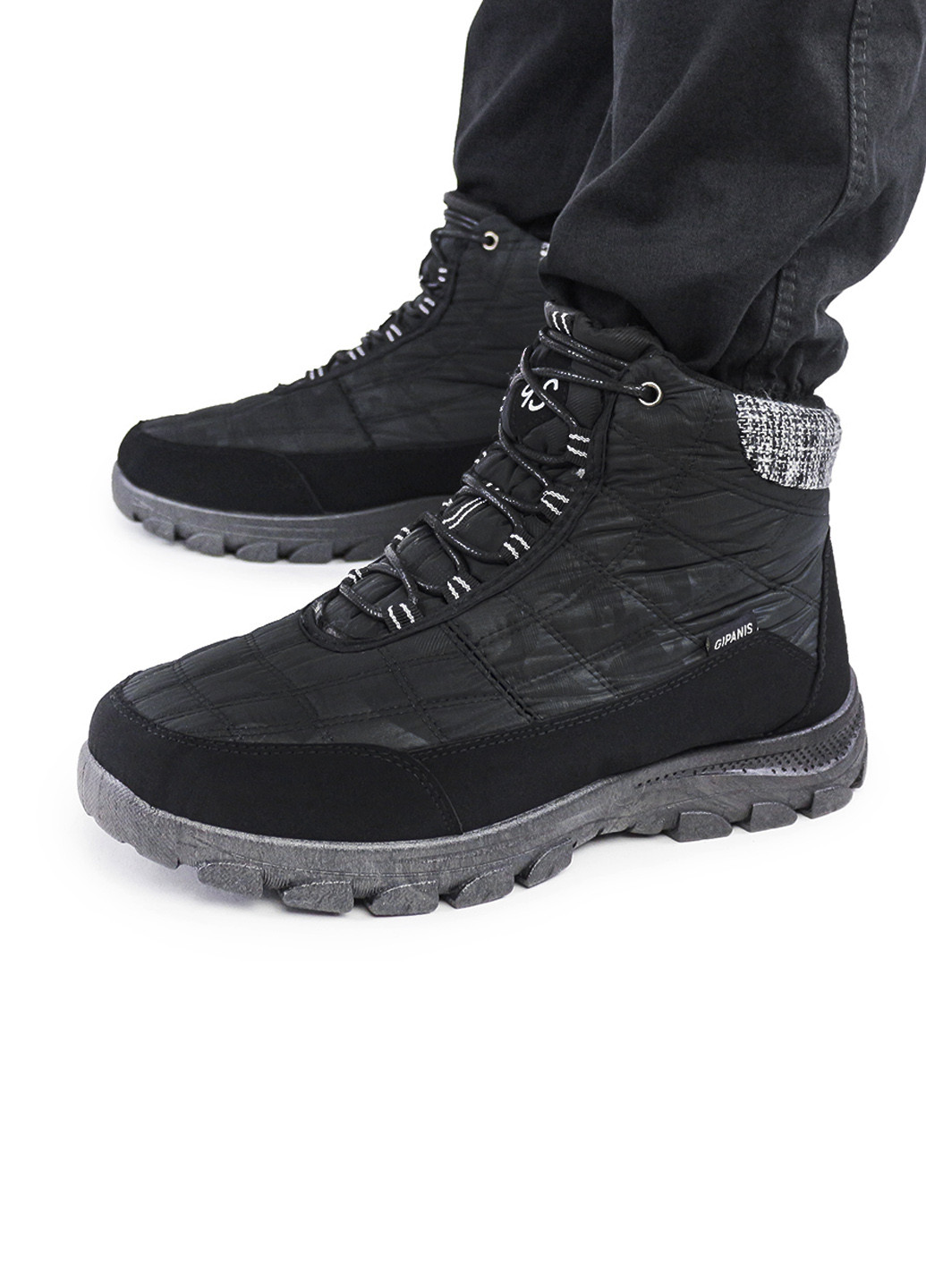 Черные зимние мужские ботинки зимние на меху черные 1493417419 Gipanis